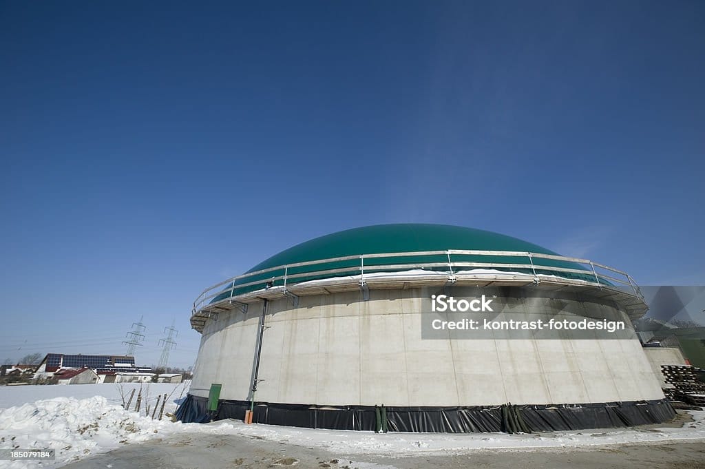 Detailshot of a modern biogas plant.